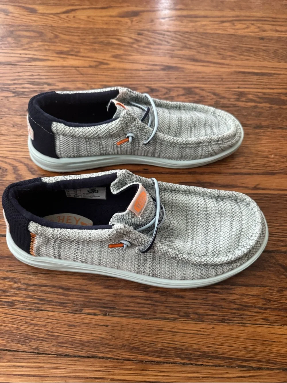 Hey Dude Men’s Wally H2O Mesh Shoes Sky Blue Loafers Hey Dude Light Gray